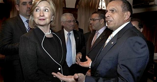 Secretary Clinton and post-coup President Porfirio Lobo in Guatemala eight months after the coup